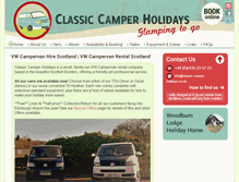 Tablet Screenshot of classic-camper-holidays.co.uk